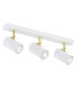 Lagos Ceiling 3 Light Spotlight Bar White Structure Brass Elements-1