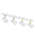 Lagos Ceiling 4 Light Spotlight Bar White Structure Brass Elements-1