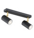 Lagos Twin Ceiling Spotlight Black Structure Brass Elements-1