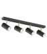 Lagos Ceiling 4 Light Spotlight Bar Black Structure Brass Elements-1