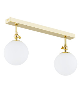 Latina Globe Ceiling 2 Light Brass Steel IP44-1