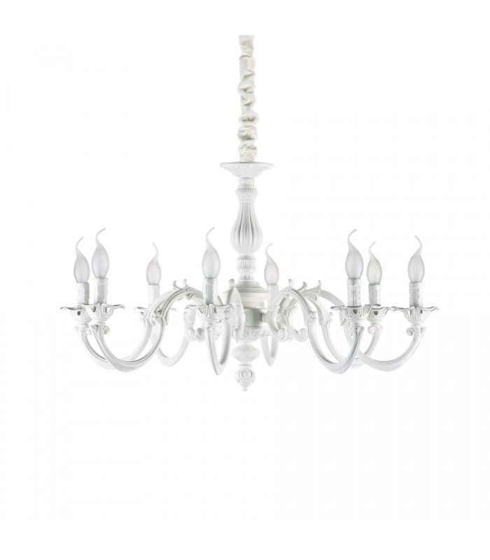 8 Light Pendant Light White - 1