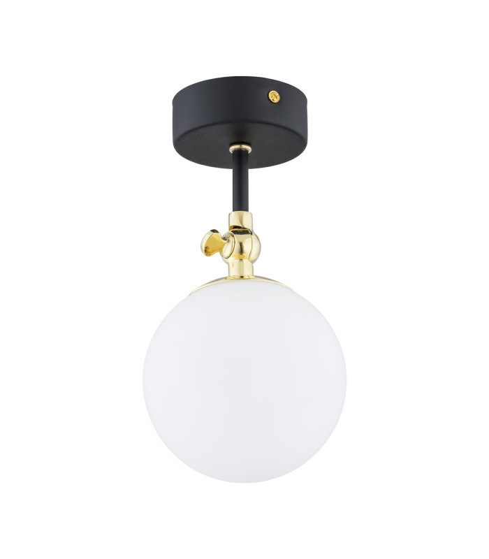 Latina Globe Ceiling Light Black Structure Brass Steel IP44-1