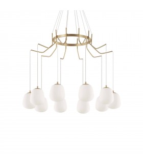 Light Cluster Ceiling Pendant Brass Sat - 1