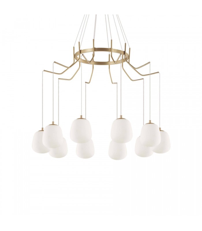 Light Cluster Ceiling Pendant Brass Sat - 1