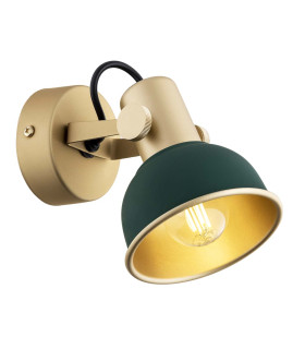 Lenora Dome Wall Lamp Green Gold-1