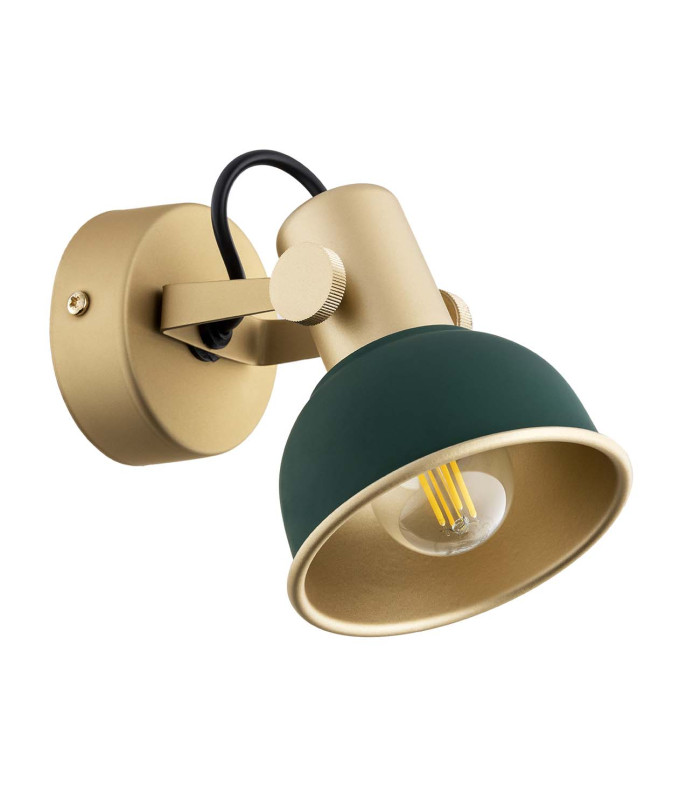 Lenora Dome Wall Lamp Green Gold-2