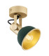 Lenora Dome Wall Lamp Green Gold-3