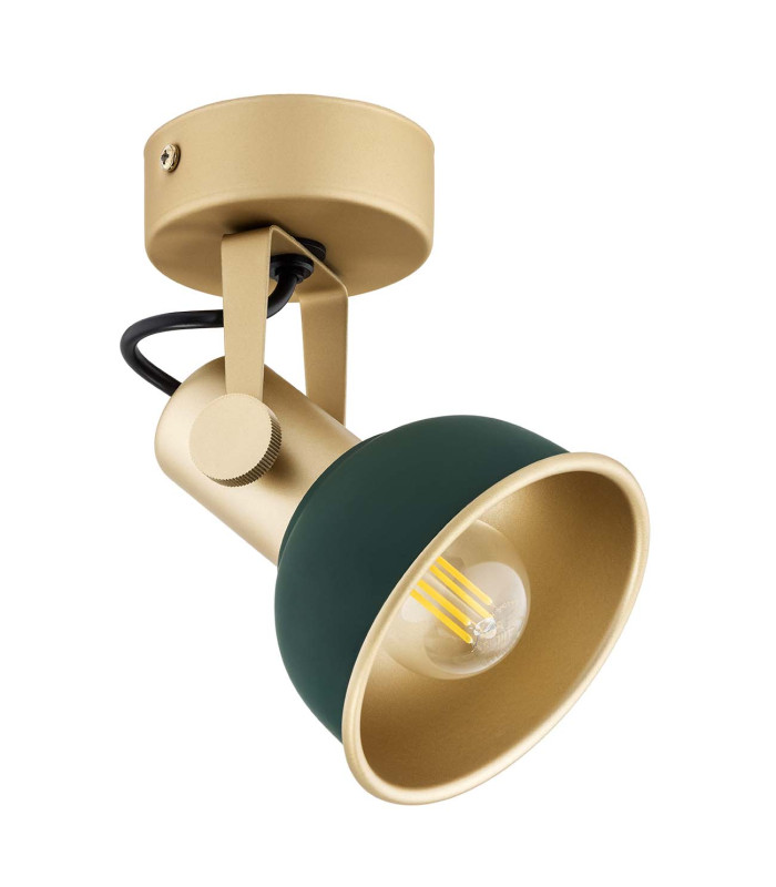 Lenora Dome Wall Lamp Green Gold-4