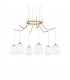6 Light Cluster Ceiling Pendant Brass Sat - 1