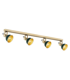 Lenora Ceiling Spotlight Bar Green Gold-1