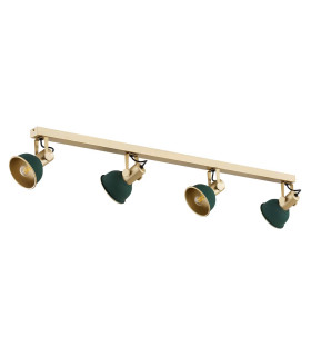 Lenora Ceiling Spotlight Bar Green Gold-2