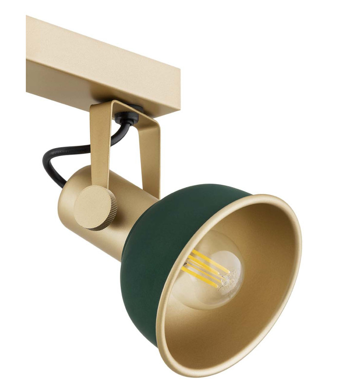 Lenora Ceiling Spotlight Bar Green Gold-4