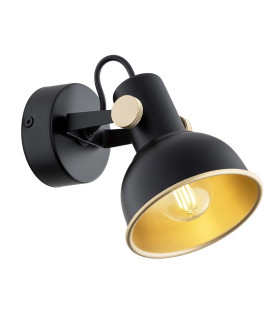Lenora Dome Wall Lamp Black Gold Elements-1