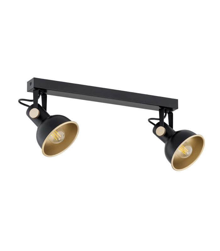 Lenora Twin Ceiling Spotlight Black Gold Elements-4