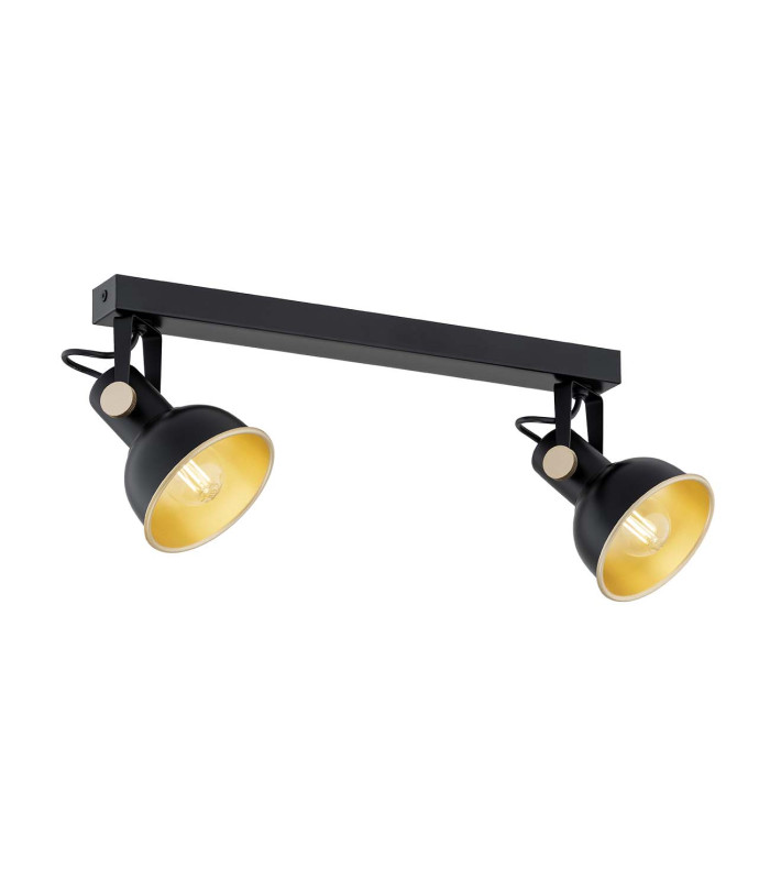 Lenora Twin Ceiling Spotlight Black Gold Elements-5