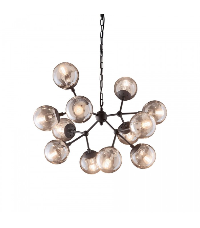 12 Light Ceiling Pendant Black - 1