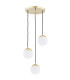 Livia Cluster Pendant Ceiling 3 Light Opal Matt Brass Steel IP44-1