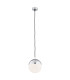 Livia 20cm Globe Pendant Ceiling Light Opal Matt Chrome IP44-1
