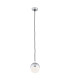 Livia 12cm Globe Pendant Ceiling Light Opal Matt Chrome IP44-1