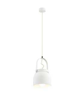 Logan 20cm Dome Pendant Ceiling Light Cream White-1