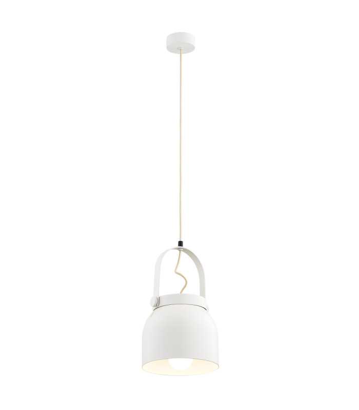 Logan 20cm Dome Pendant Ceiling Light Cream White-1