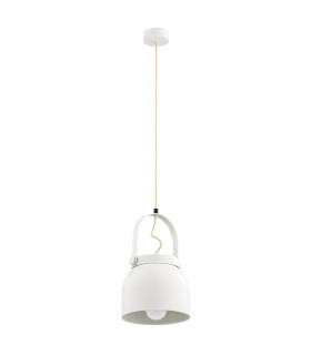 Logan 20cm Dome Pendant Ceiling Light Cream White-2