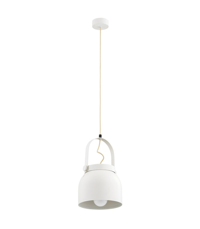 Logan 20cm Dome Pendant Ceiling Light Cream White-2