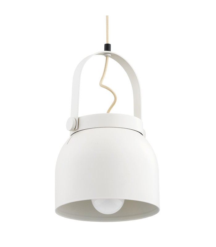 Logan 20cm Dome Pendant Ceiling Light Cream White-3