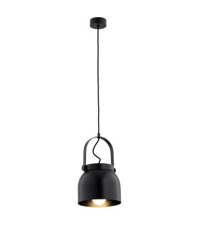 Logan 20cm Dome Pendant Ceiling Light Black-1
