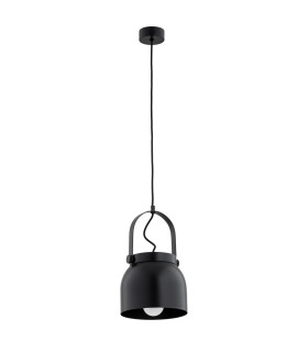Logan 20cm Dome Pendant Ceiling Light Black-2