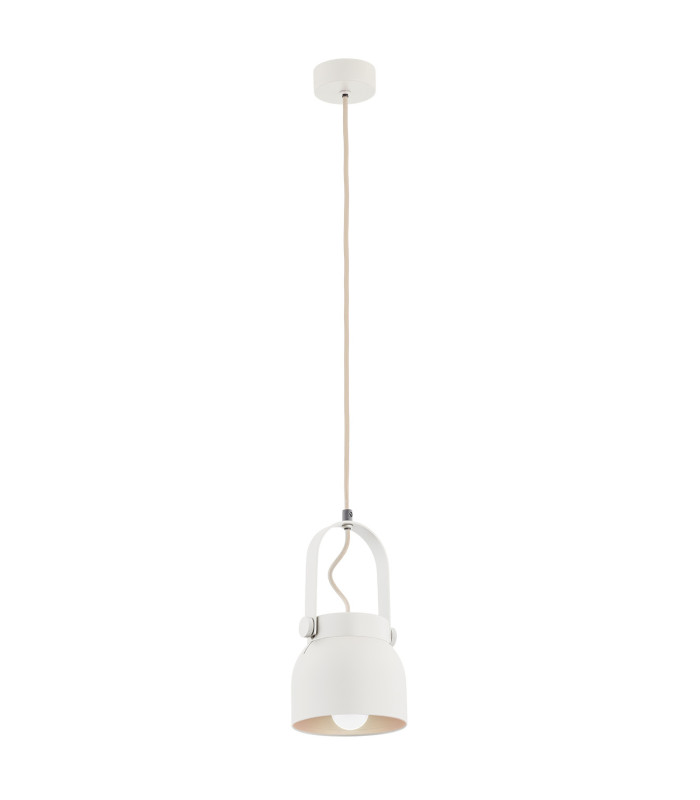 Logan 12cm Dome Pendant Ceiling Light Cream White-1
