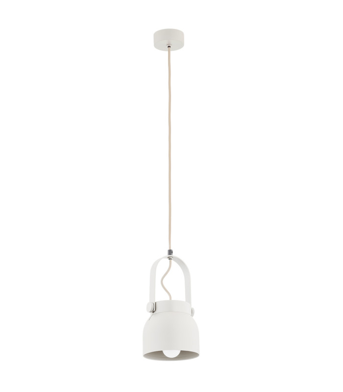 Logan 12cm Dome Pendant Ceiling Light Cream White-2