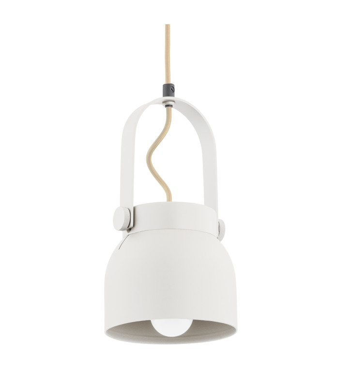 Logan 12cm Dome Pendant Ceiling Light Cream White-3