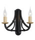 Lorenzo Twin Candle Wall Lamp Black Gold-1