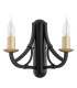 Lorenzo Twin Candle Wall Lamp Black Gold-2