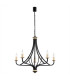 Lorenzo Multi Arm Pendant Ceiling 5 Light Black Gold-1