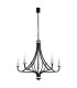 Lorenzo Multi Arm Pendant Ceiling 5 Light Black Gold-2
