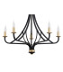 Lorenzo Multi Arm Pendant Ceiling 5 Light Black Gold-3