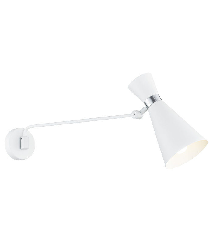 Lukka Dome Wall Lamp White Structure Chrome-1