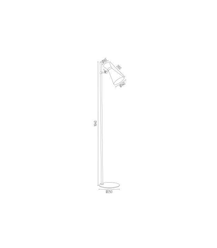 Lukka Desk Task Floor Lamp White Structure Chrome-2