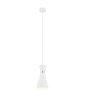 Lukka Dome Pendant Ceiling Light White Structure Chrome-1