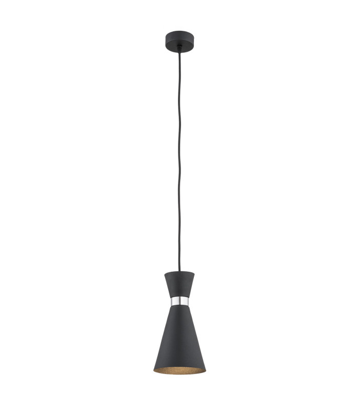 Lukka Dome Pendant Ceiling Light Black Structure Chrome-1