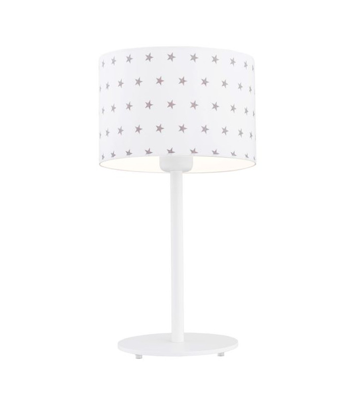 Magic Table Lamp With Round Shade White With Grey Stars White Structure-1