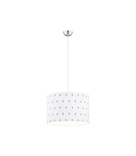 Magic Cylindrical Pendant Ceiling Light White With Grey Stars-1