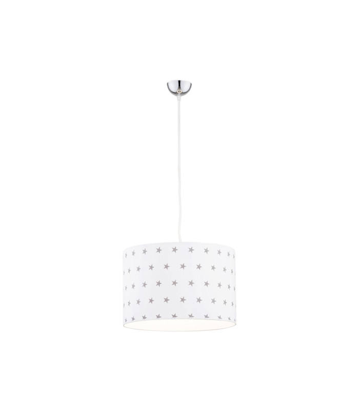 Magic Cylindrical Pendant Ceiling Light White With Grey Stars-1