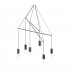 6 Light Cluster Ceiling Pendant Black - 1