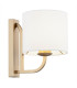 Maranello Wall Lamp With Shade White Old Gold-1