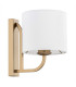 Maranello Wall Lamp With Shade White Old Gold-2