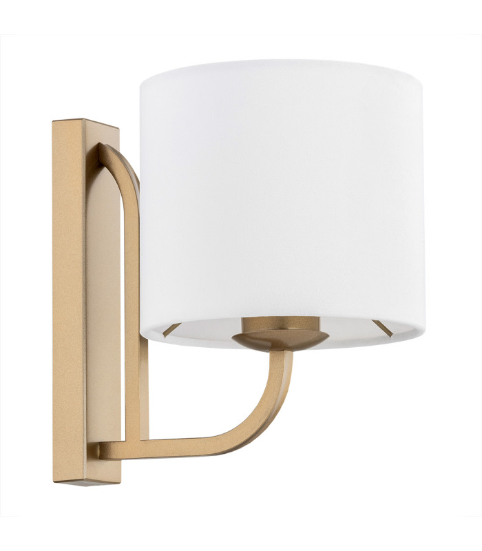 Maranello Wall Lamp With Shade White Old Gold-2